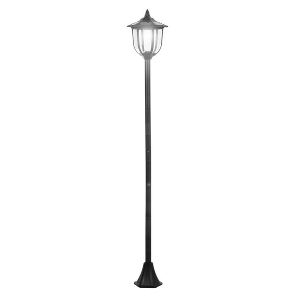 Outsunny Solar LED Gartenlaterne, Gartenleuchte, 30/60 Lumen, Ø26,5 x 177 cm, Kunststoff, Schwarz