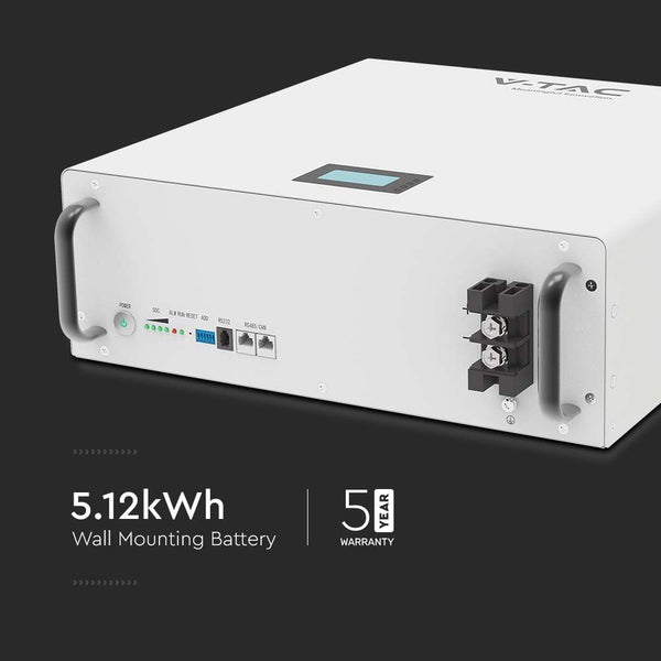 5,12 kWh Wandmontagebatterie mit fünf Jahren Garantie