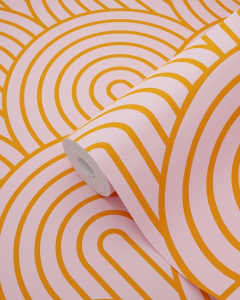 Rolle Vinyltapete mit abstraktem Bogenmuster