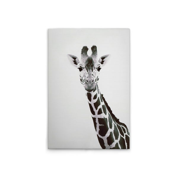 Leinwandbild mit Giraffenporträt