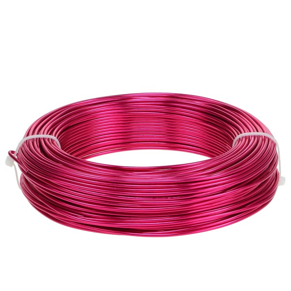 Rolle pinkfarbener Aluminiumdraht zum Basteln und Dekorieren.