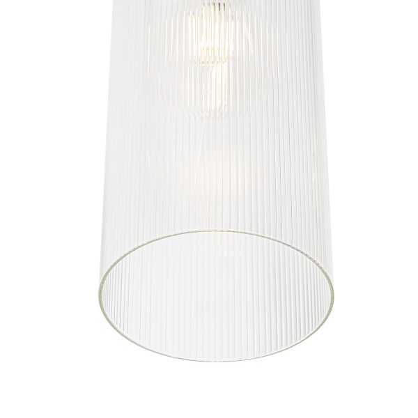 Geripptes Lampenglas