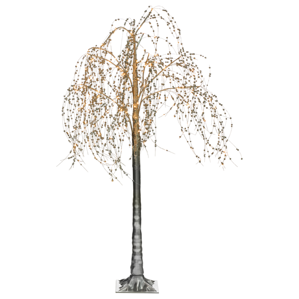 Dekorativer Baum mit Beleuchtung und Beeren