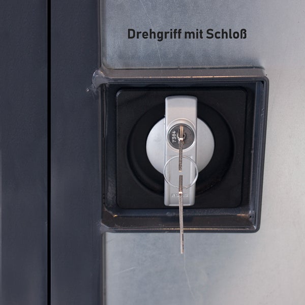VARIOfit ESD Etagenwagen aus Stahlblech mit Flügeltür, Schiebebügel und 5 Ladeflächen 1045x685mm