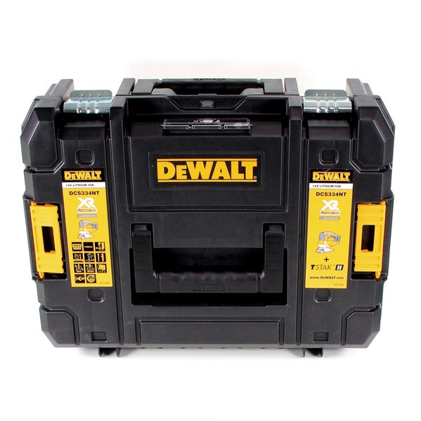 DeWalt Werkzeugkoffer TSTAK II für Akku-Stichsäge DCS334NT, robuster Systemkoffer aus Kunststoff mit Tragegriff.