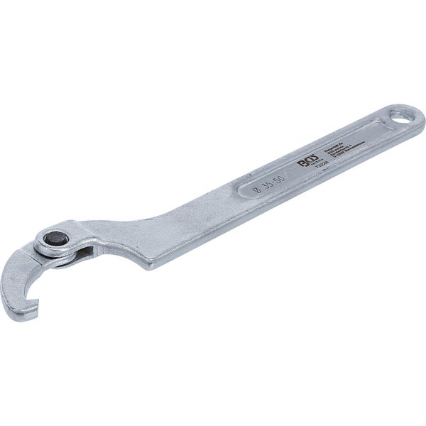 Gelenk-Hakenschlüssel mit Nase von BGS technic, Spannbereich 35 bis 50 Millimeter, aus Spezialstahl.