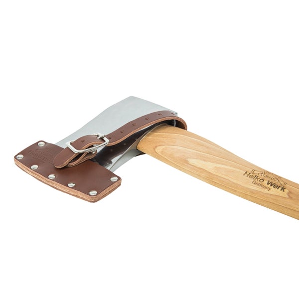 Helko Werk Axt mit Holzstiel und Lederschneidenschutz