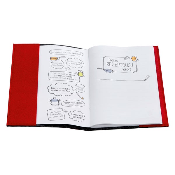 Kochbuch GILDE OMAS GEHEIMREZEPTE Rezeptbuch grau Höhe 22cm Papier Filz