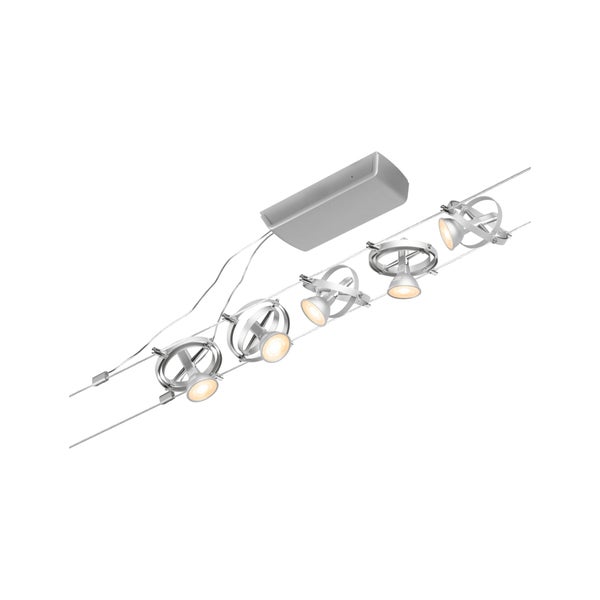 CorDuo Seilsystem Cardan Basisset GU5,3 max. 5x10W 230/12V Chrom matt