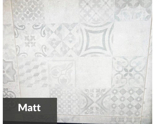 Matte Fliesen mit Muster