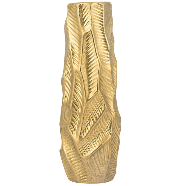 Dekovase ZAFAR Steinzeug 37 cm Gold