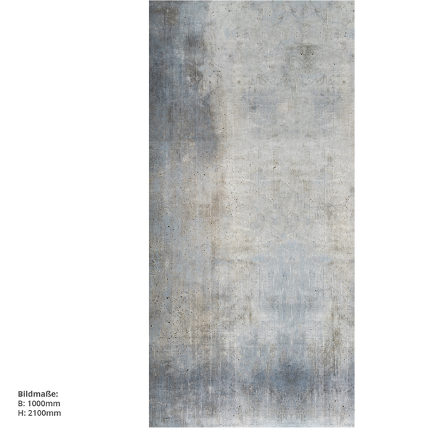 Beton Flair, 100x210cm, fugenlose Wandpaneele aus Alu-Verbund 3mm, Duschrückwand