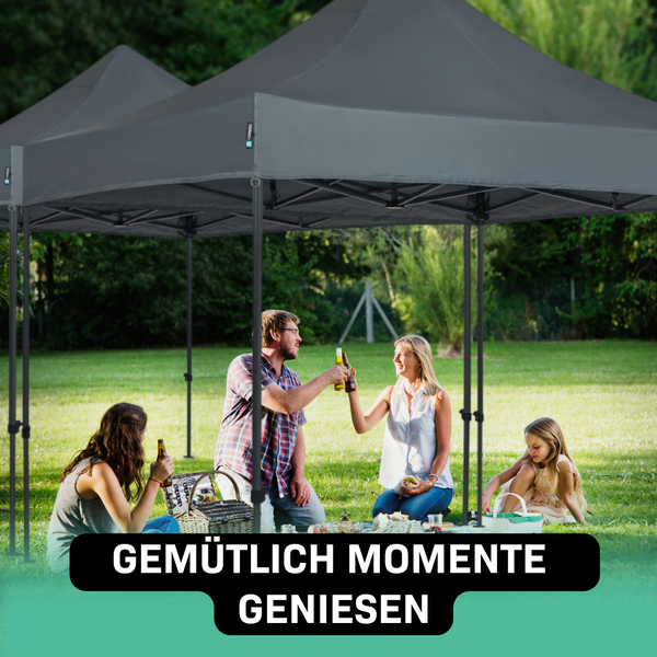 VONROC Pavillon 6x3m wasserdicht stabil - Partyzelt EasyUp System [3Min Aufbau] Popup Faltpavillon modular erweiterbar als Festival Zelt, Gartenpavillon