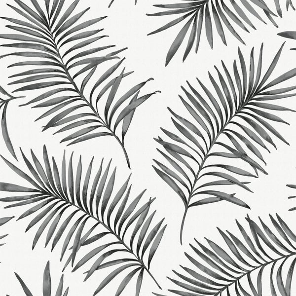 Superfresco Easy | Tapete - Scandi Leaves - Weiß/Grau