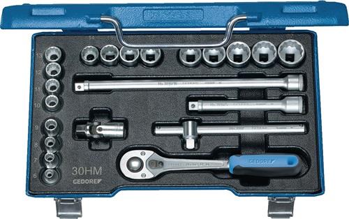 Gedore Steckschlüsselsatz 30 HMU-10 22tlg. 3/8″ SW 6-22 mm Anzahl Zähne 32 6-kant - 6235470