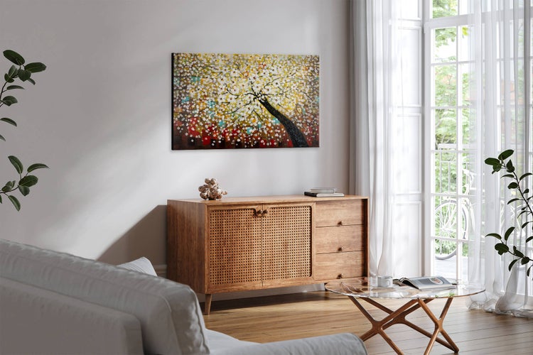 Handgemaltes Gemälde Acrylfarbe 120x80cm Braun