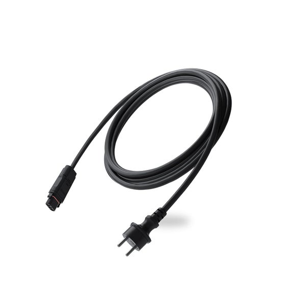 Netzkabel mit Schutzkontaktstecker und spezieller Gerätekupplung