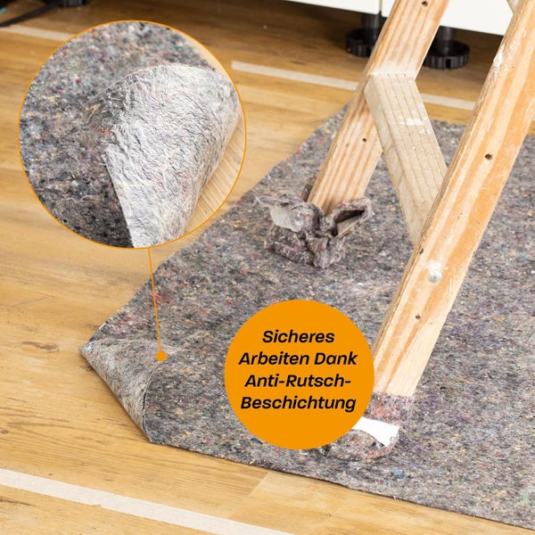 Hinrichs Malervlies 3er Set 50m 180g/m² - Abdeckvlies Anti-Rutsch