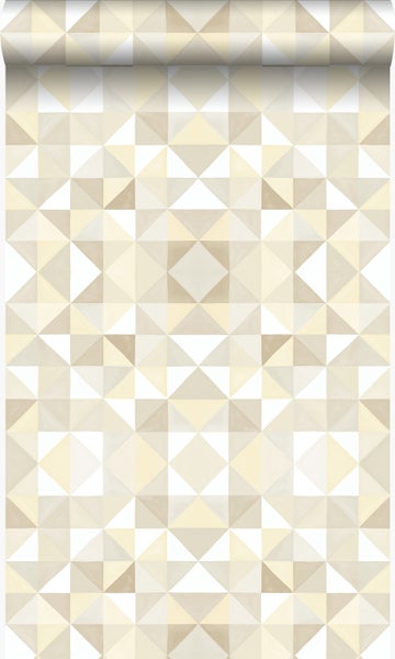 Origin Wallcoverings Tapete kubistisches Muster Beige - 53 cm x 10,05 m - 346907