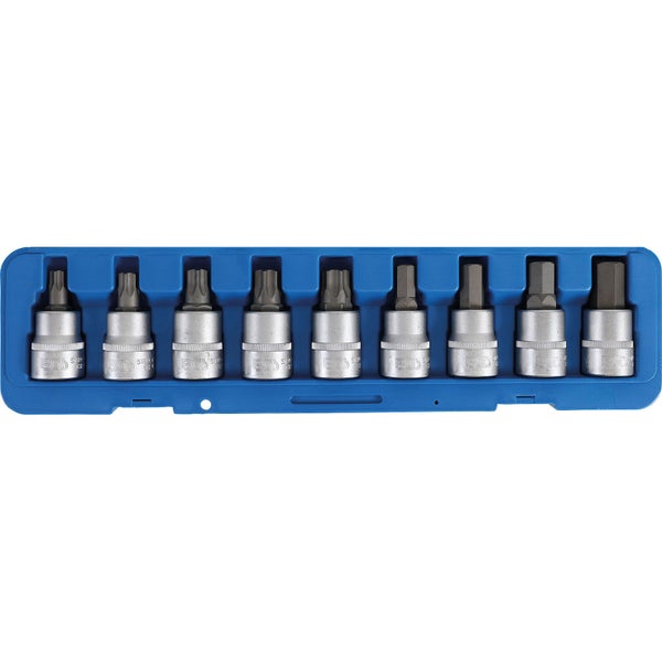 BGS Bit-Einsatz-Satz Antrieb Innenvierkant 20 mm (3/4) Innensechskant, T-Profil (für Torx) 9tlg. - 5189