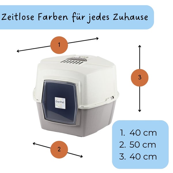 Große Eck Katzentoilette Katzenklo Ecke mit Deckel XXL Jumbo Ecktoilette Katzen Haubentoilette WC Filter Schaufel