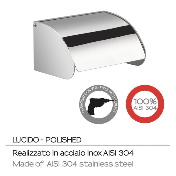 Hochglanz verchromter Wand-Toilettenpapierhalter | Loto