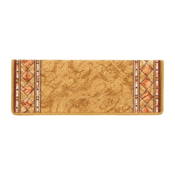FLOORDIREKT Stufenmatte Rügen - Selbstklebend - Strapazierfähig - Beige - Rechteckig - 65 x 23,5 cm