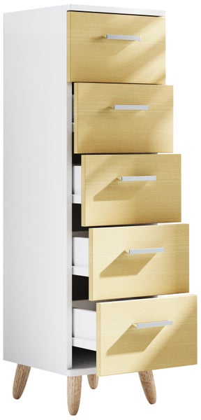 Midischrank Badmöbel Kommode Schubladen Landos M