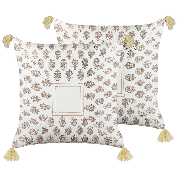Dekokissen 2er Set SETOSA Baumwolle 45 x 45 cm Bunt Geometrisches Muster