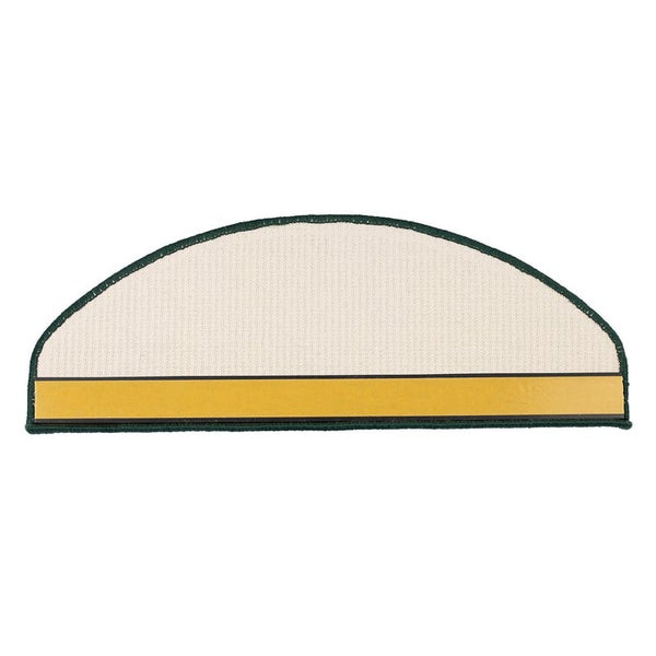 FLOORDIREKT Stufenmatte aus Sisal - Pure Nature - Umkettelt & Selbstklebend - Grün 23,5 x 65 cm - Halbrund