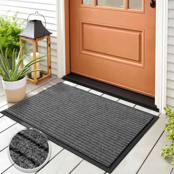 FLOORDIREKT Schmutzfangmatte Dura - Türmatte Für Innen & Außen - Grau - 40 x 60 cm