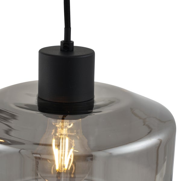 Hängelampe mit Glasschirm und Leuchtmittel