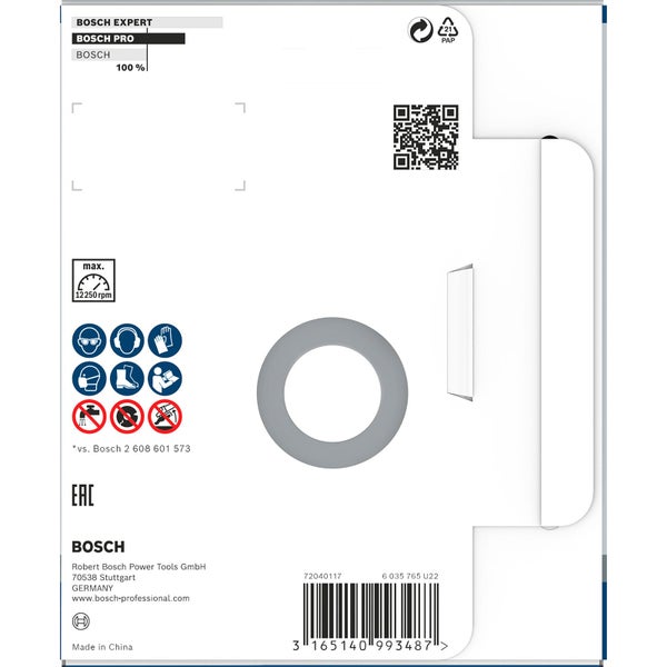 Bosch Verpackung mit Sicherheitsvorkehrungen und Recycling Symbol