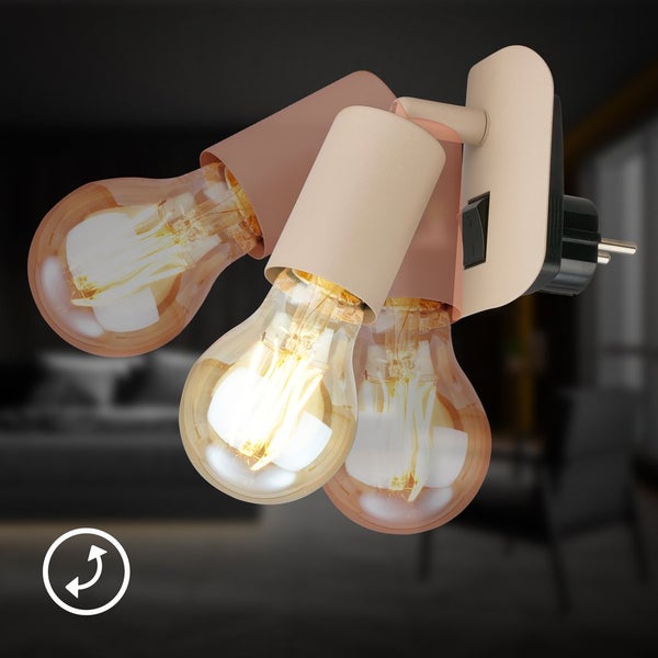 Wandlampe Wandleuchte innen Spotleuchte Flur Leselampe Schwenkbar Retro E27