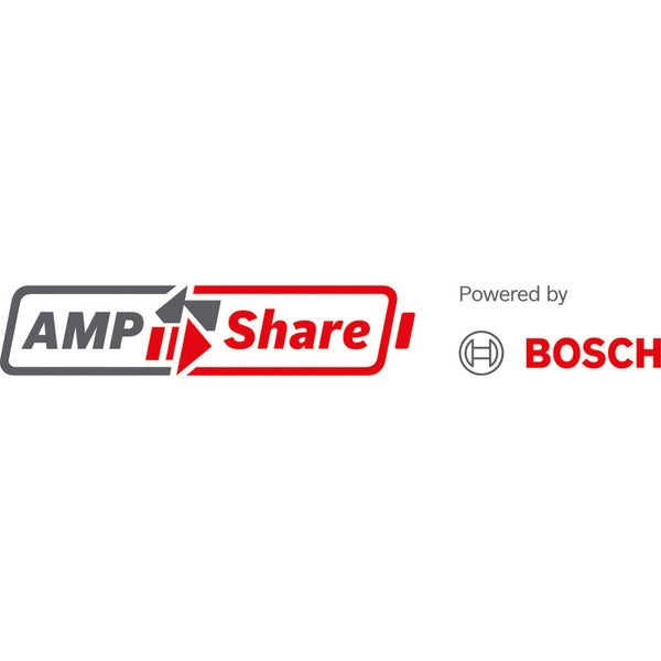 AMP Share Logo, Powered by Bosch Logo