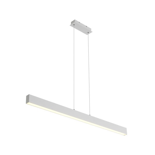 Moderne LED Pendelleuchte in länglicher Form mit Seilabhängung für den Innenbereich