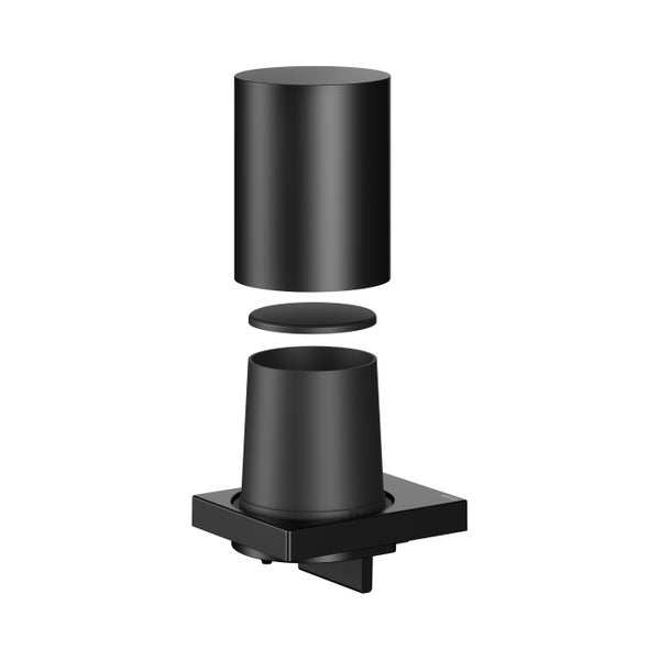 KEUCO Edition 11 Black Selection Seifenspender mit Stülpbecher aus Metall, 180ml, Wandmodell, schwarz-matt