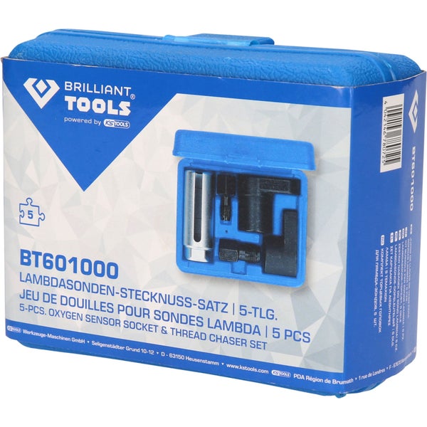 BRILLIANT TOOLS Lambdasonden-Stecknuss-Satz 5tlg. - BT601000