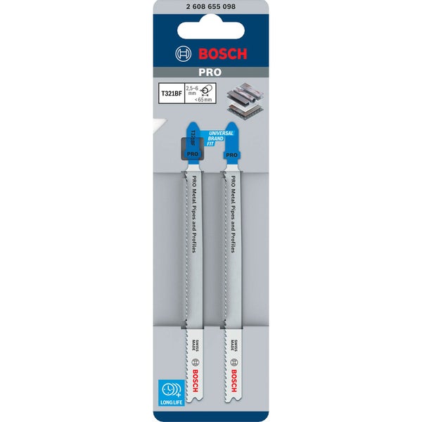 Bosch Stichsägeblatt T321BF, geeignet für Metallrohre und Profile
