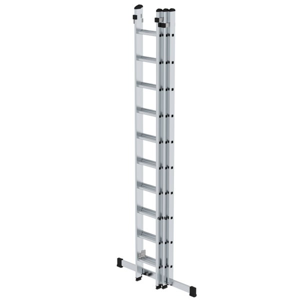 PROREGAL Sprossen-Schiebeleiter 3-Teilig mit Standard-Traverse 3 x 10 Sprossen