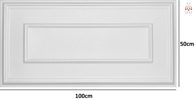 Polystyrol XPS Styropor 3D Paneelen Deckenpaneelen Dekoren 100x50cm 3mm stärke Rahmen XL Weiß
