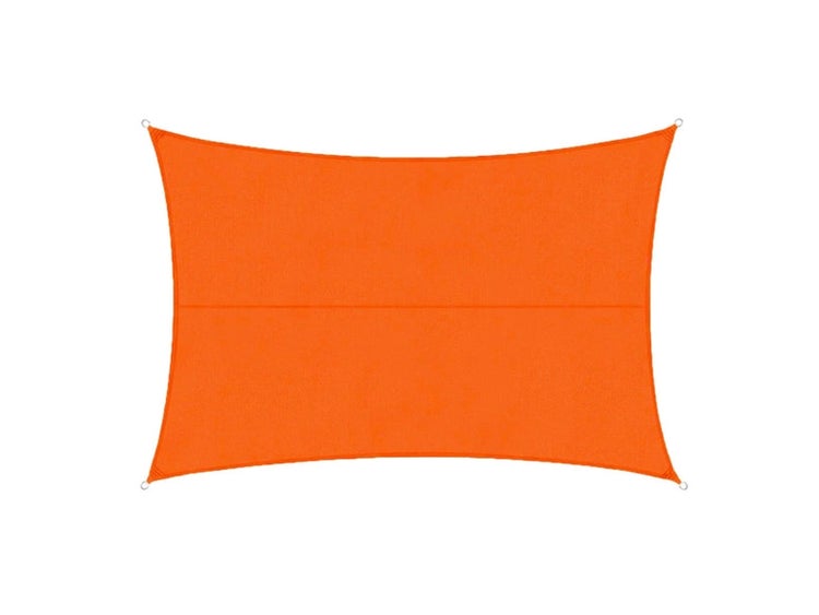FLOORDIREKT Sonnensegel - Wasserabweisend - Rechteckig - für Garten, Terrasse und Balkon - Orange 3 x 3 m