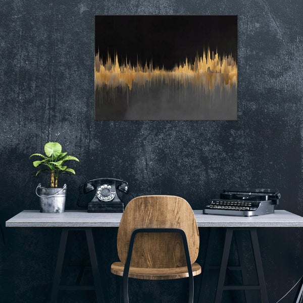Leinwandbild Abstrakt Gold Glamour Schlafzimmer Wohnzimmer Bilder 120x80 cm