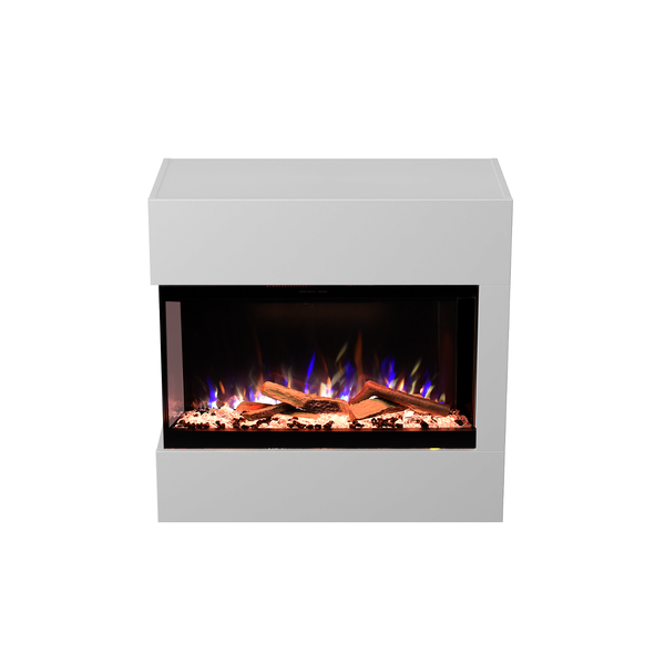 Glow Fire Elektrokamin 'Portia Mini Linksoffen | LED Standkamin in weiss mit Heizung (1500 W) | HxBxT: 90 x 86,7 x 45 cmcm