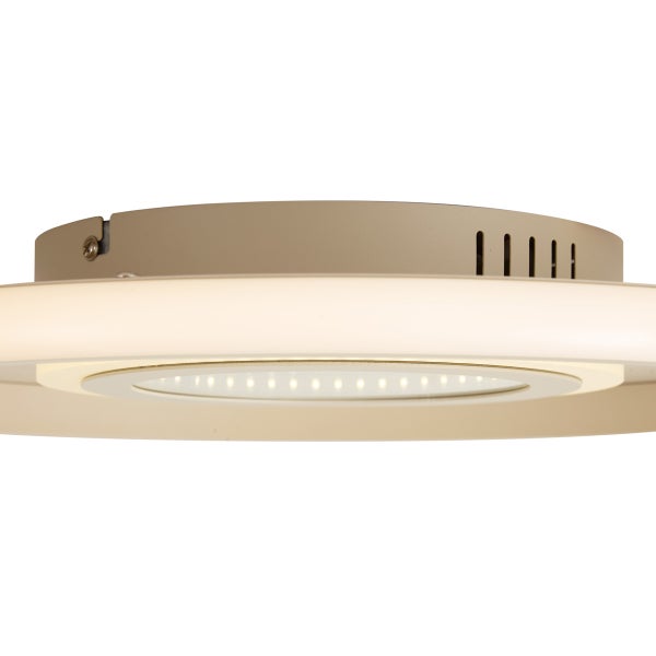 Runde LED Deckenleuchte mit flachem Design und integriertem Lichtelement für eine moderne Innenbeleuchtung.