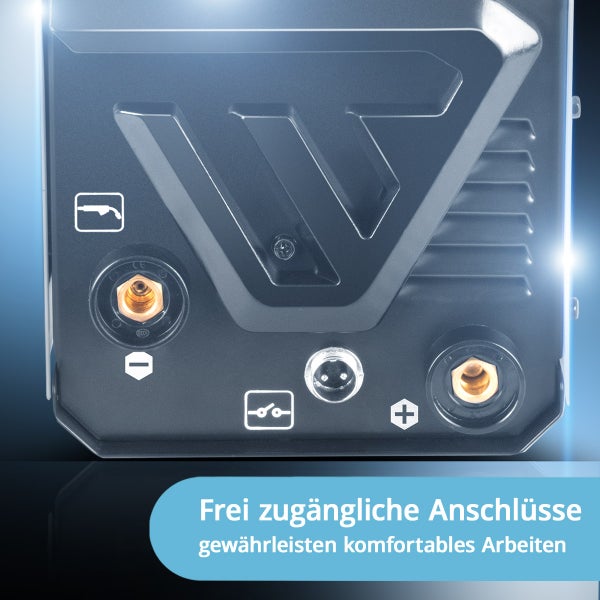 STAHLWERK Schweißgerät FLUX 160 ST Digital mit 160 A, synergischem Drahtvorschub