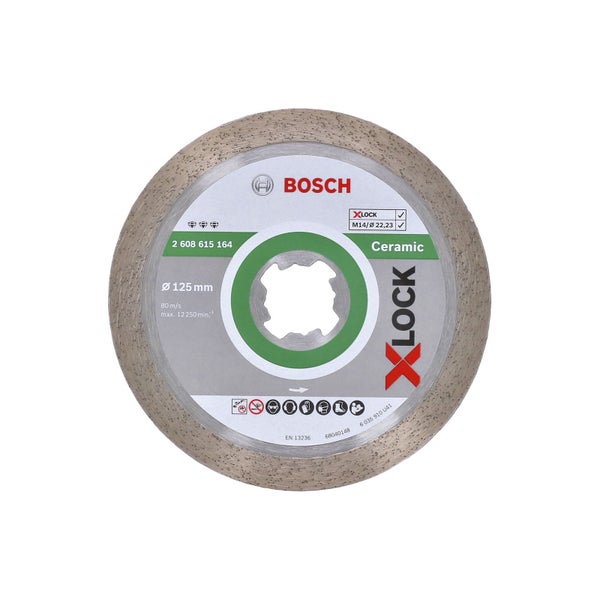 Bosch X-LOCK Diamanttrennscheibe Best for Ceramic 125 x 22,23 x 1,8 x 10 mm - 2608615164