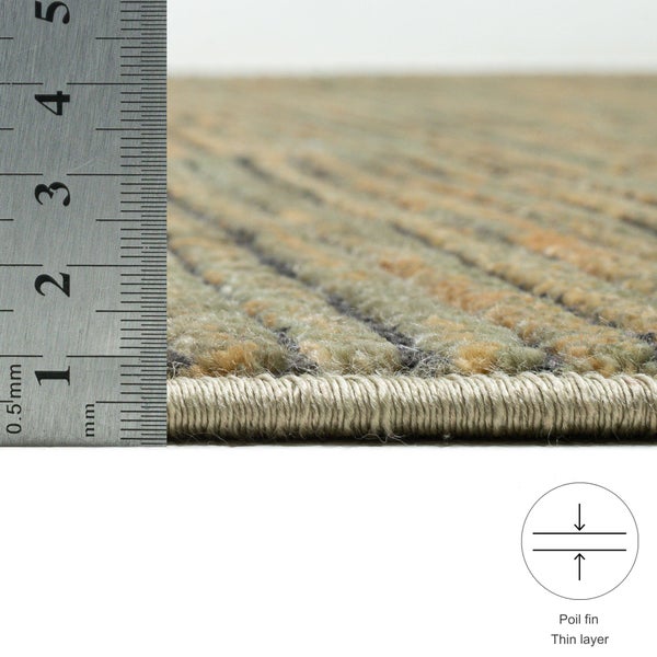 Gewebter Teppich in Kort-Optik Corduletta Grün 40x60 cm