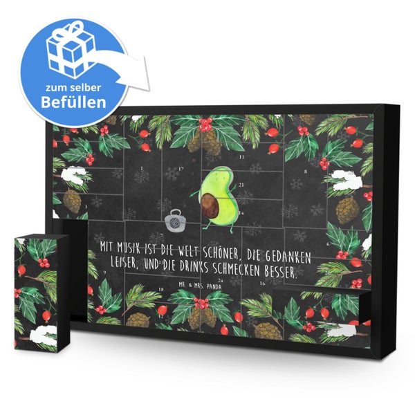 Mr. & Mrs. Panda Befüllbarer Adventskalender Avocado Tanzen - Schwarz
