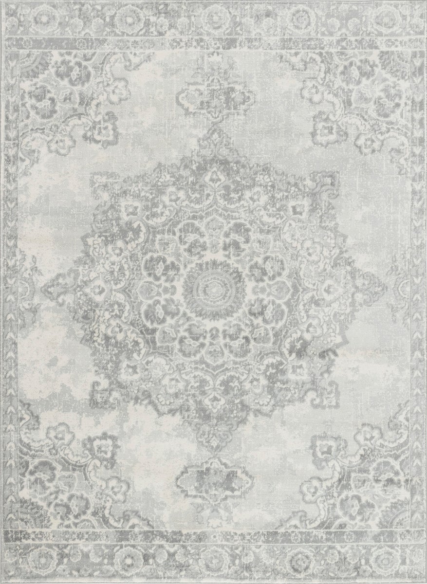 Vintage Orientalischer Teppich - Grau/Elfenbein - 130x180cm - LOLA